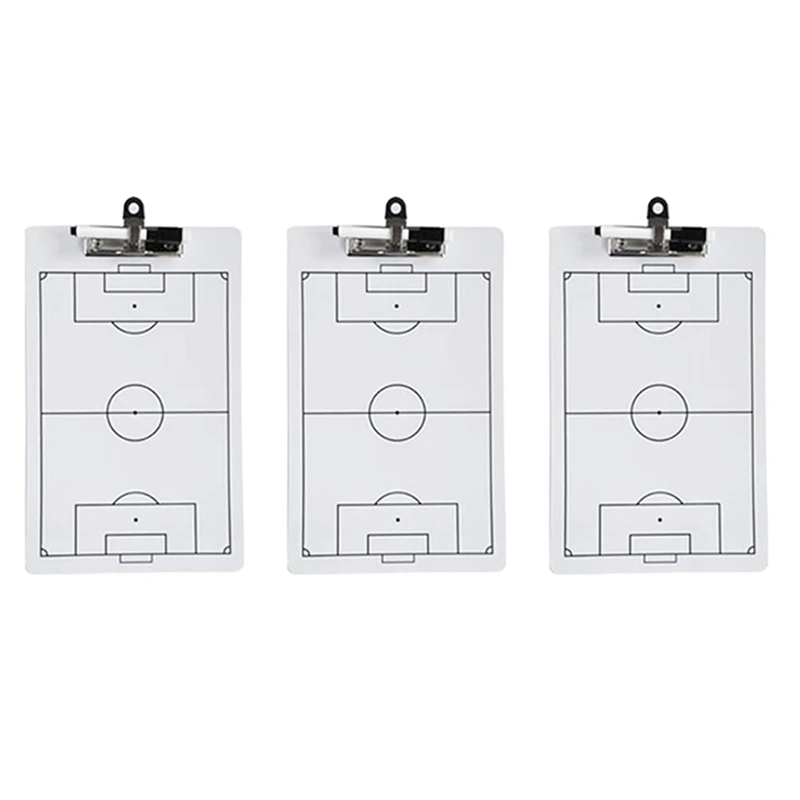 3Pcs Soccer Clipboard For Coaching Double Sided Soccer Dry Erase Board For Coaches 13.78 X 8.7 In Board Marker Boards Durable