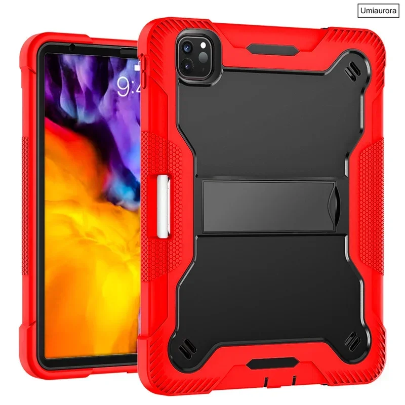 For IPad Air 10.9 Mini 7 A17 Pro 11 12.9 13 inch M2 M3 M4 M5 Heavy Duty Rugged Stand Tablet Case Shockproof Pencil Holder Funda