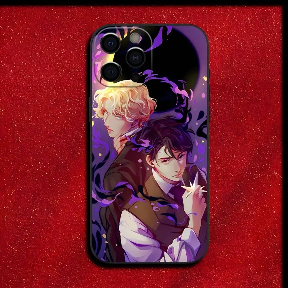 حافظة هاتف Dark Novel Rise W-Will and J-James لهاتف iPhone 17,16,15,14,13,12,11,Pro,Max,Plus,E,SE4,Air,Mini Black Cover #3