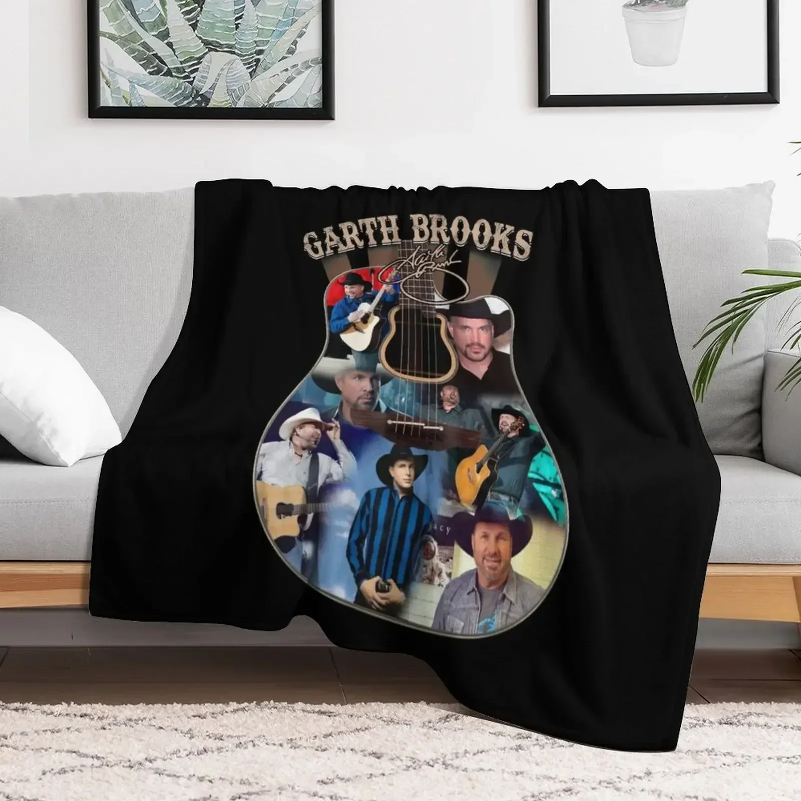 Garth BROOKS Guitar Signature Sweat Throw Blanket Furrys for sofa Blankets