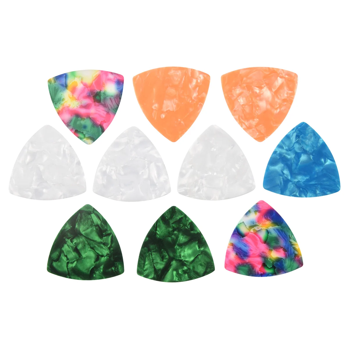 ใหม่ล่าสุด 10 ชิ้นกีตาร์อะคูสติก/ไฟฟ้า Picks Plectrums 0.46 มิลลิเมตร --- คละสี