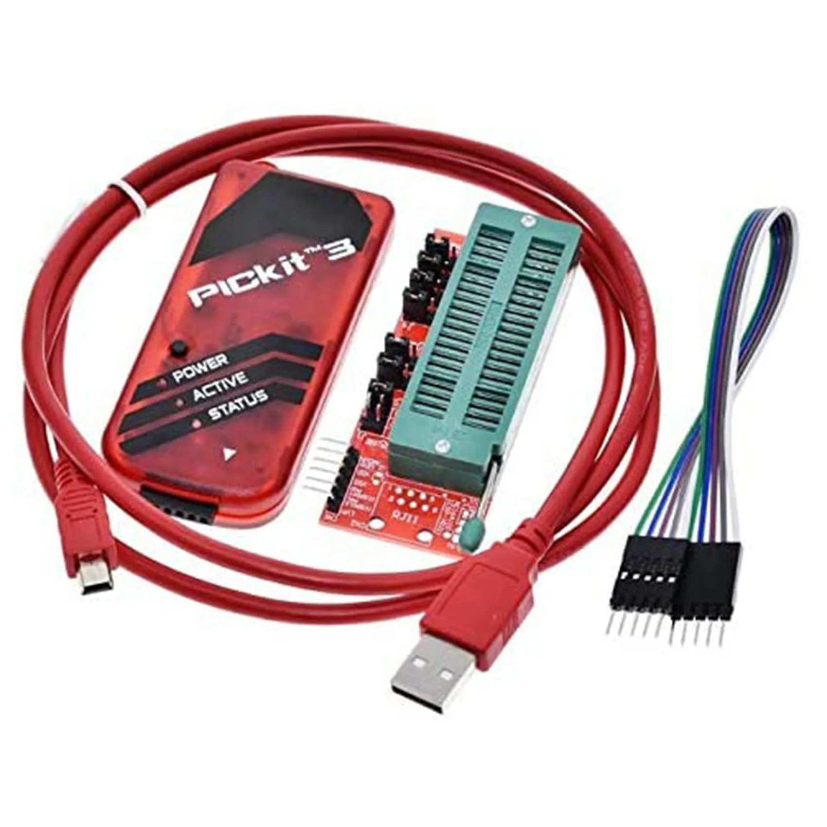 PICKIT3 Programmer + PIC ICD2 PIC Kit 2/3 Programming Adapter Universal Programmer Seat FZ0508