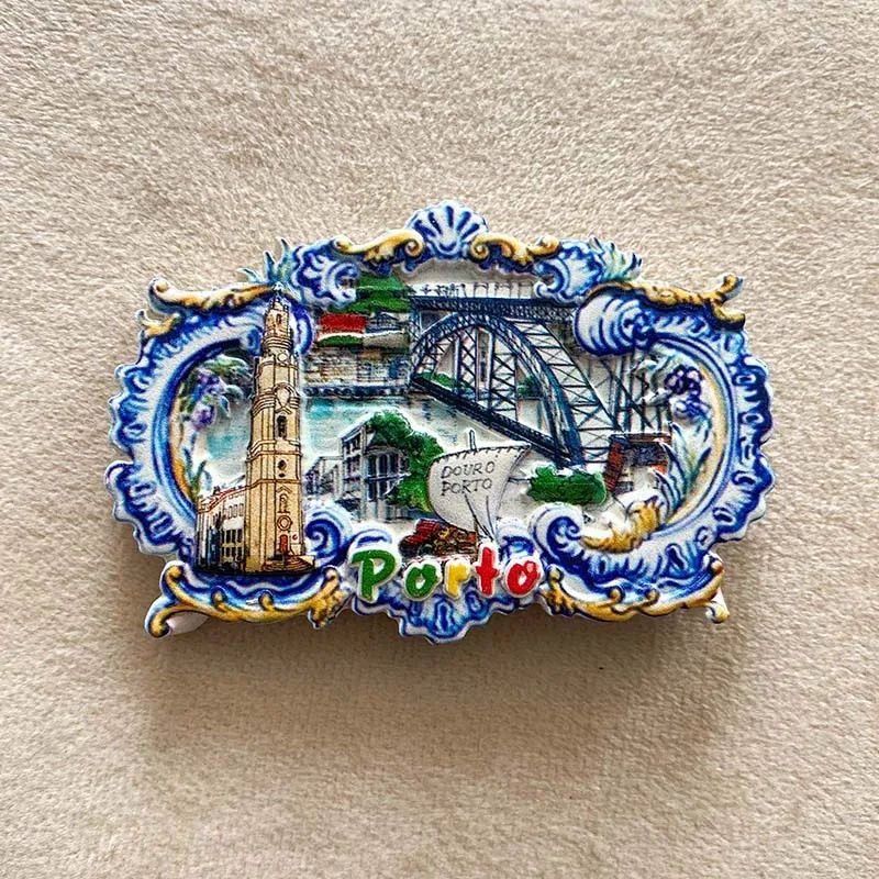 

Porto City Architecture Scenery Cultural and Creative Home Decorations 3d Painted Refrigerator Magnet Travel Souvenir