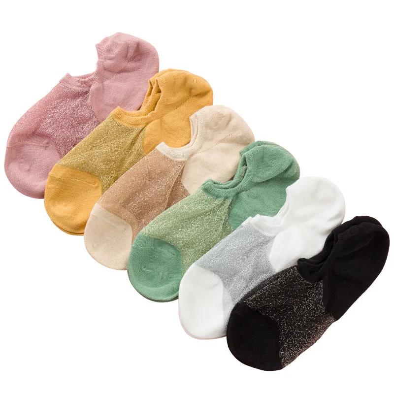 Women's Socks Summer Thin Ankle Socks Wholesale Korean Street Fashion Low CutInvisible Lace Short Sox Solid Color Ladies Socks