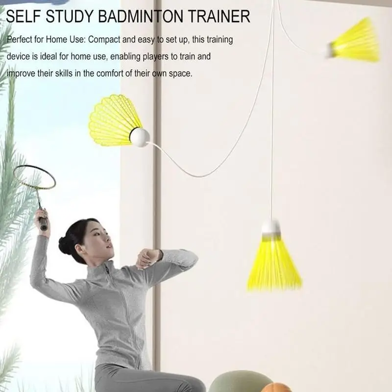 Badminton Single-Player Trainer Lighted Self Training Badminton Exerciser For Single Player Learners Badminton Solo Trainer