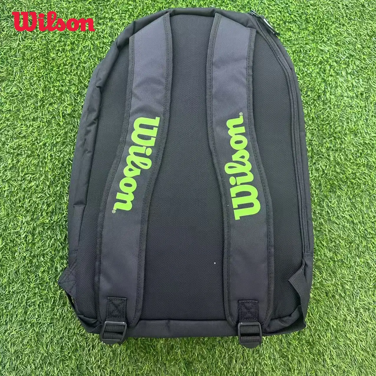 Wilson Team Backpack for Up To 2 Rackets Back Zippered with Lockable Zipper Individual Shoe Compartment, Racket Compartment