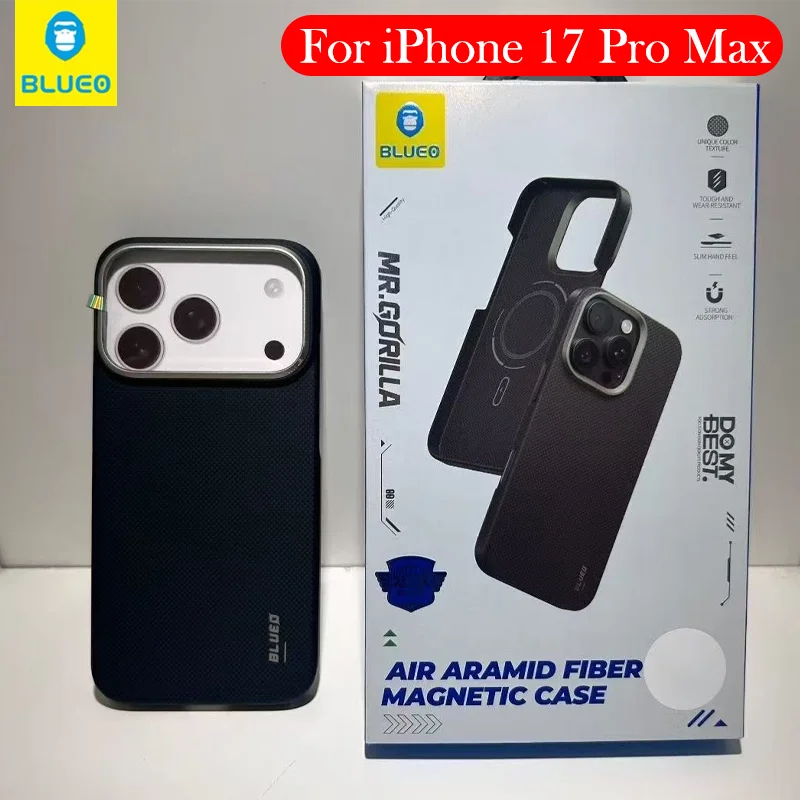 

Benks Carbon Fibre Case For iPhone 17 Pro Max Kevlar Wireless Charging Back Cover Case for IPHONE 17 PRO MAX