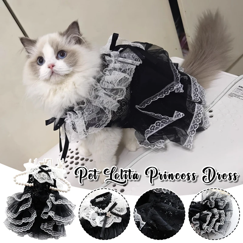 

Pet Mesh Puff Skirt Cat Princess Wedding Dress Lace Small Dog Teddy Tank Top Dog Dresses for Small Dogs Puppy Pet Supplies