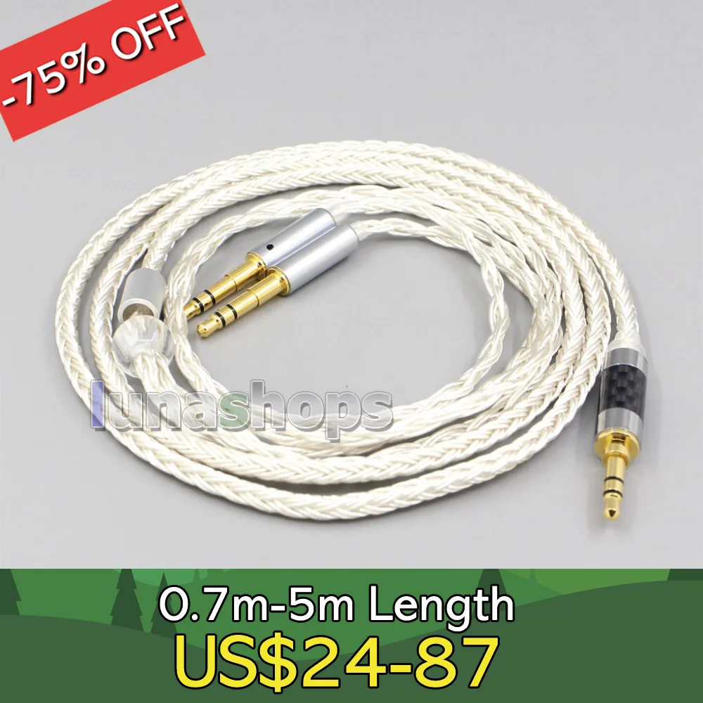 

16 Core OCC Silver Plated Headphone Cable For ONKYO SN-1 JVC HA-SW01 HA-SW02 McIntosh Labs MHP1000 LN007048