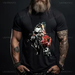 Video Game Metal Gear Solid V T-Shirt The Phantom Pain Graphic Cotton Tee Venom Snake Tshitrt Metal Gear Solid Short Sleeve Tops