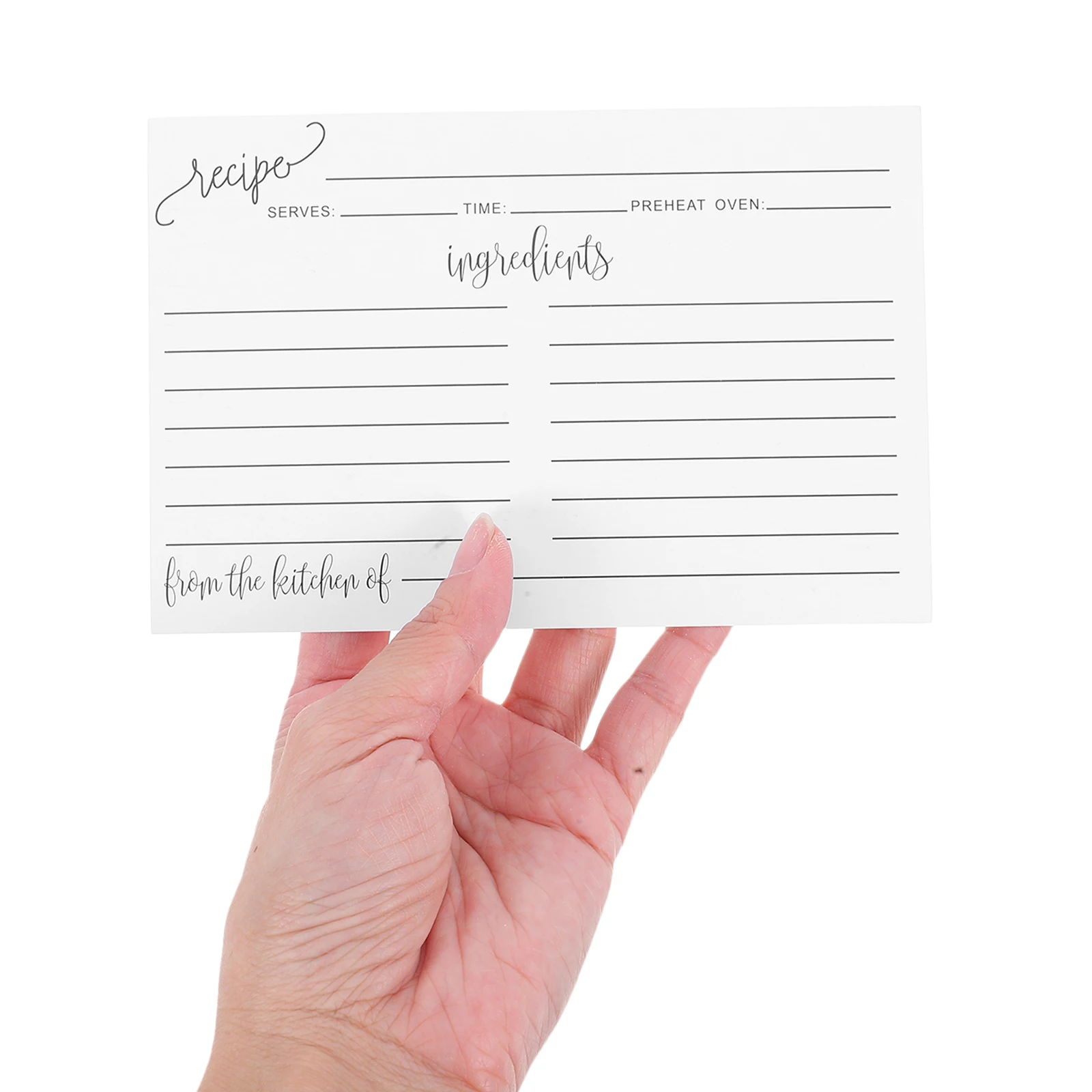

50pcs Blank Recipe Cards Double-Sided Thick Paper Kitchen Writable Cards For Recipes Home Cooks Chefs Wedding Bridal Shower