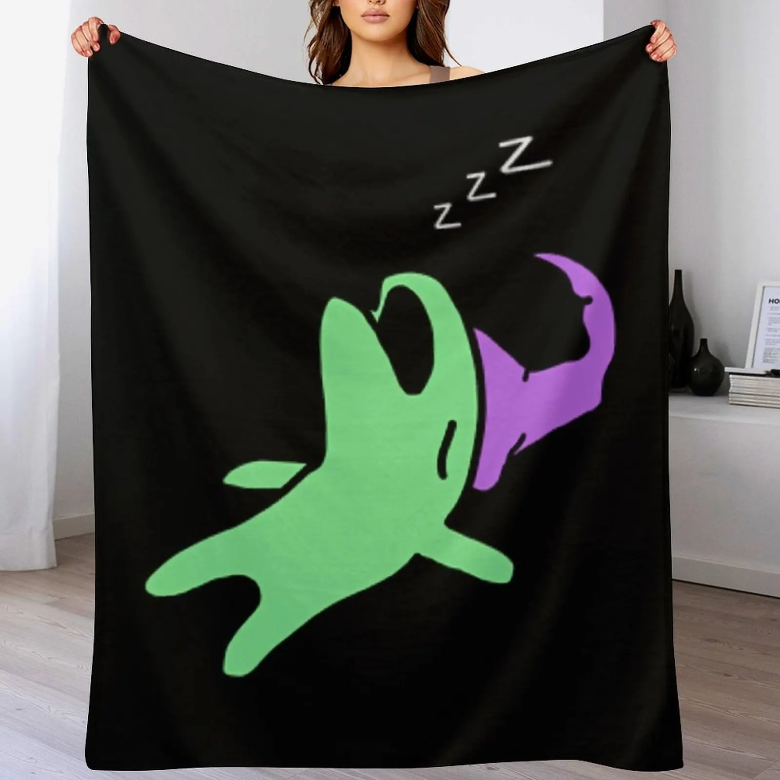 Glep Sleeping Smiling Friends \t Throw Blanket Plush Fuzzy Cozy Blanket for Couch Sofa