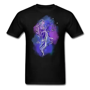 Libra Shirt September October Zodiac Sign Birthday Gift Astrology T-Shirt  For Men Clothing Women Tees High Quality 100%Cotton