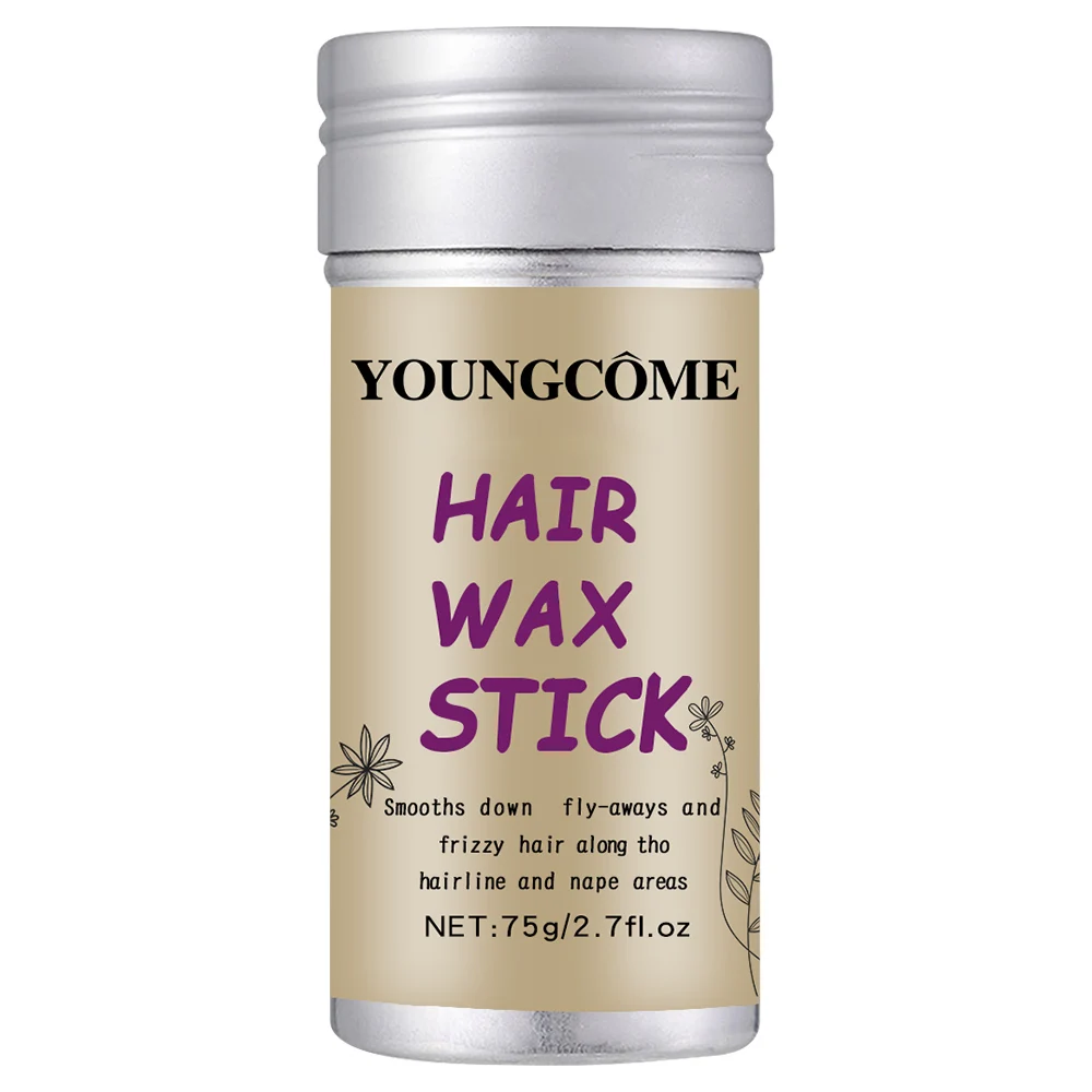 Hair Wax Stick Hair Styling Wax Stick for Taming Flyaways, Smoothing Frizzy Hair Along Hairline & Nape, Flexible Hold for Sleek
