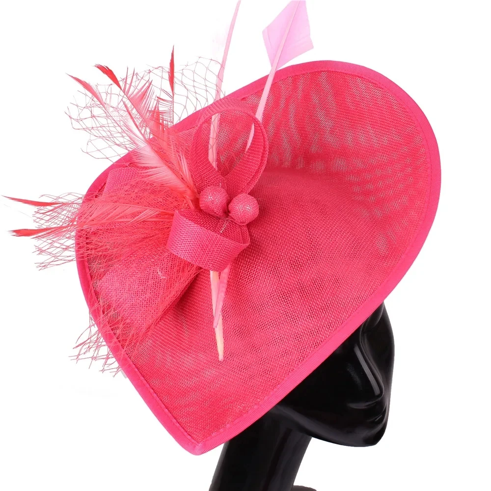 Fashion Women's Wedding Feather Headband Fascinator Millinery Hat Headwear Base Headpiece Ladies 2026 New Hair Accessories