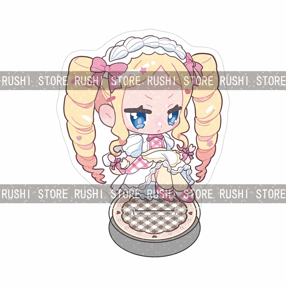 Re Zero Starting Life in Another World 10cm Acrylic Stand Figure Keychain Cute Chef Costume Anime Desk Decor Collection Gift