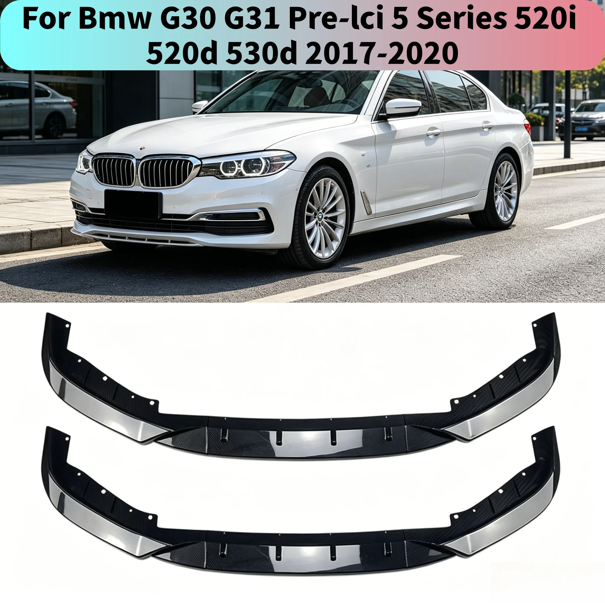 

Maxton Style Front Bumper Splitter Lip Spoiler Diffuser Body kits For Bmw G30 G31 Pre-lci 5 Series 520i 520d 530d 2017-2020