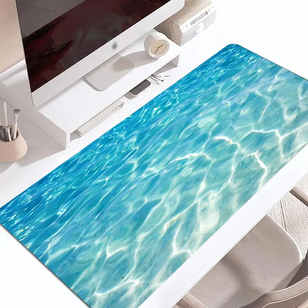 Deep Sea Water Mousepad Desk Mats Setup Laptop Accessories Desk Gadgets Gaming Office Mouse Mat Playmat Gamer Setup Decoration