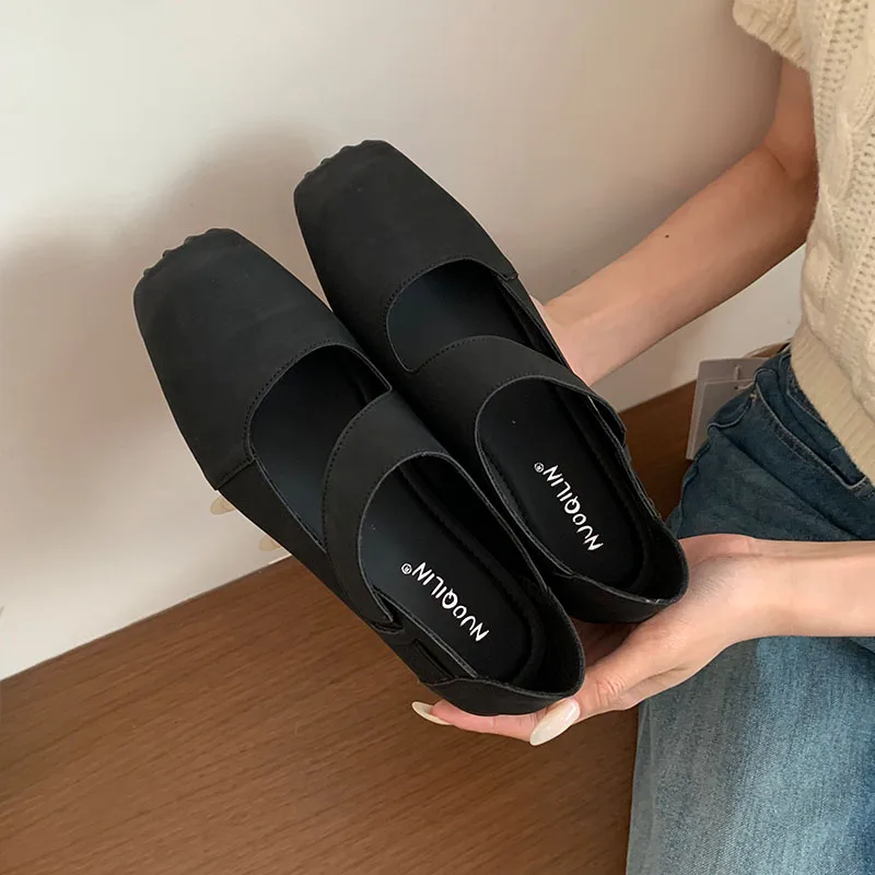 

Модные женские туфли Мэри Джейн на плоской подошве с квадратным носком, повседневная женская обувь без шнуровки, женские туфли на плоской подошве на плоской подошве с женской обувью