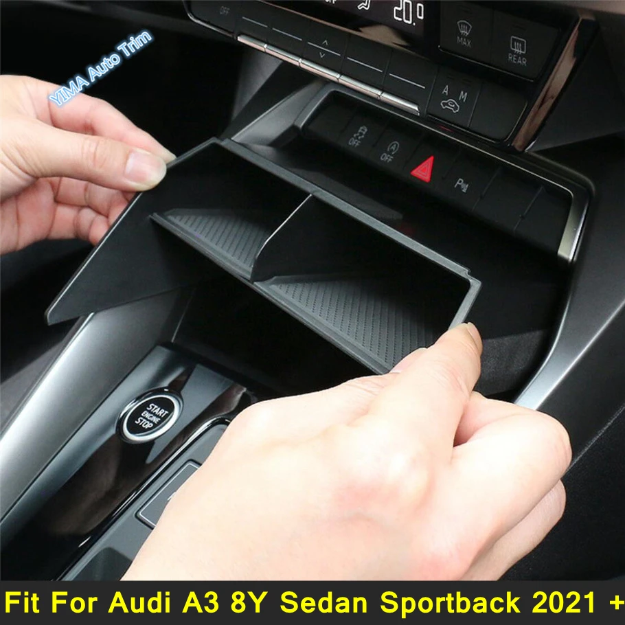 

Car Inner Storage Box Central Container Pallet Decoration Cover Trim For Audi A3 8Y Sedan Sportback 2021 - 2024 Accessories