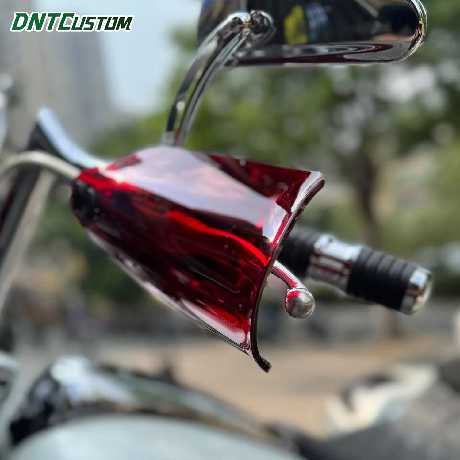 DNTCUSTOM PC 4mm Thickness Hand Guard Handshield Protector Spoiler Design For Harley Softail Touring Road Glide Road King 14-20