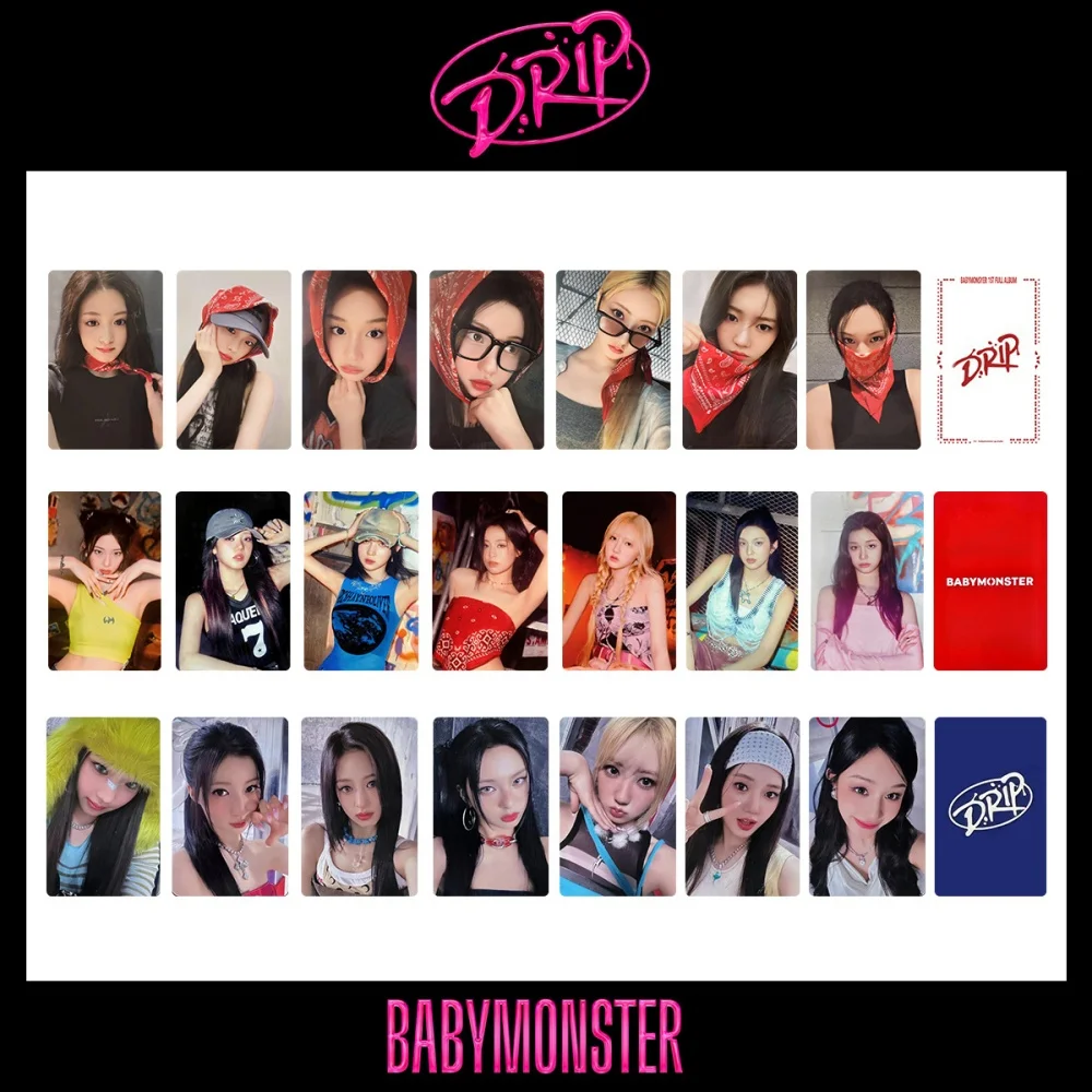 KPOP Babymoster Photocard Albums DRIP Lomo Card Postcard RAMI CHIQUITA AHYEON RORA ASA RUKA Lomo Card Fans Gift