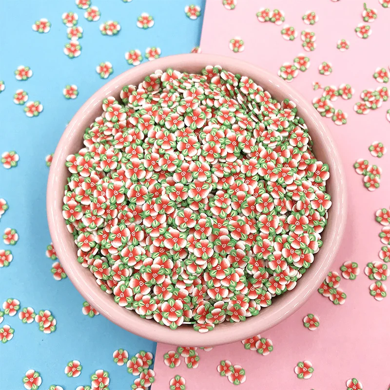 100g/lot Hot Clay Flower Slice Polymer Sprinkles for Crafts Making DIY Nail Arts Decoration Crystal Mud Accessories Supplies 5mm