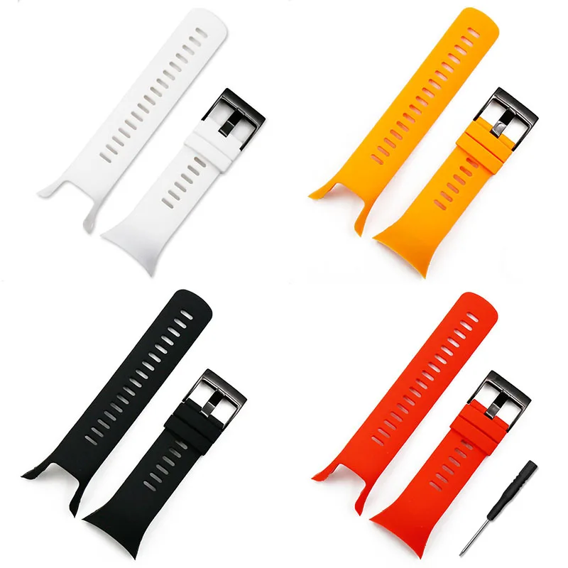 

22mm men's rubber watch strap accessories for Suunto 5 Spartan Trainer Wrist HR Cool Run watch band women's silicone wristband