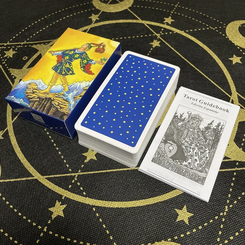 Español Rider Tarot Cards in Spanish Version Board Game Divination Deck for Beginners with Guide Book Oracle Cards Guidebook