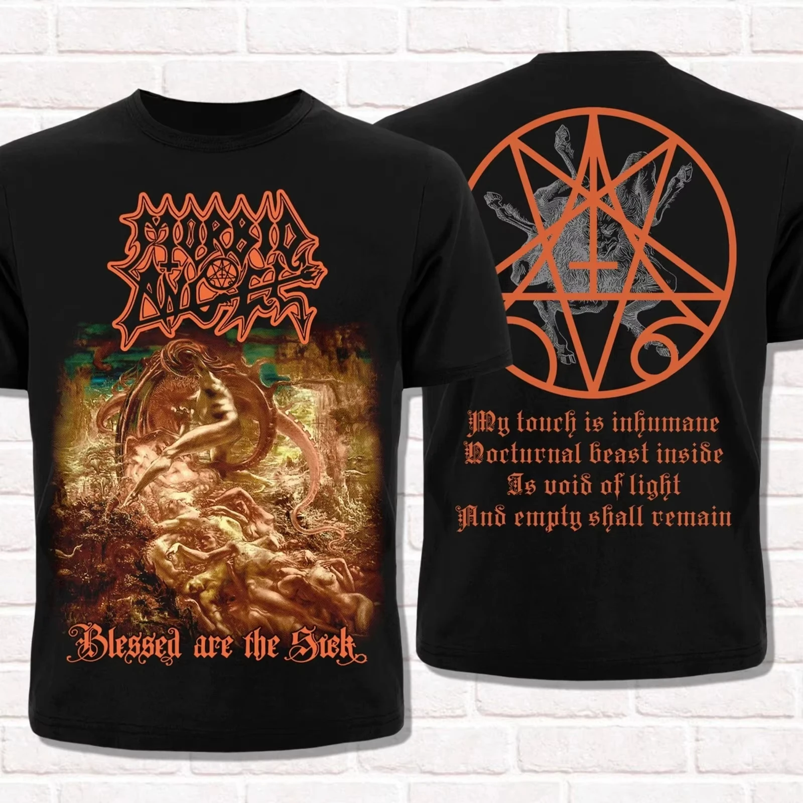 Morbid Angel 'Blessed Are the Sick' 1991 Florida Death Metal Style Men's Women Cotton T-Shirt Streetwear Casual Y2k Summer  Tee