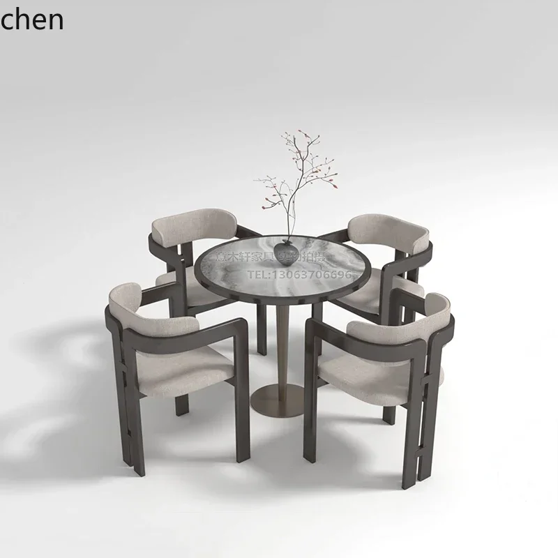 q-4 -negotiation table and chair combination hotel clubhouse lounge area one table and four chairs negotiation reception chair