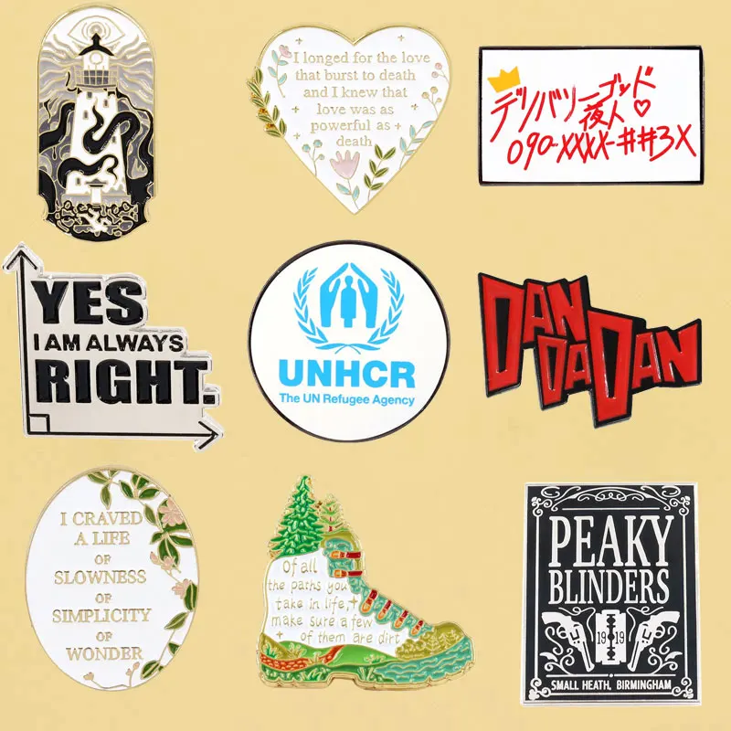 Various Creative Books Fiction Badges Interesting Alloy Enamel Lapel Pin Cartoon Brooch Brooch Reader Jewelry Gift Collect