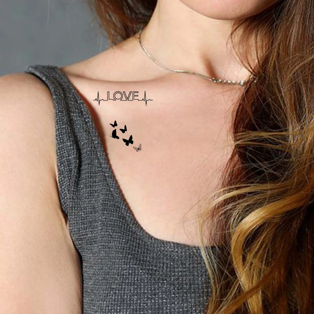 30 قطعة وشم يدوي صغير للنساء والرجال مقاوم للماء ملصقات وشم مؤقت على شكل فراشة وزهرة نجوم ثعبان وشم مزيف فن الجسم