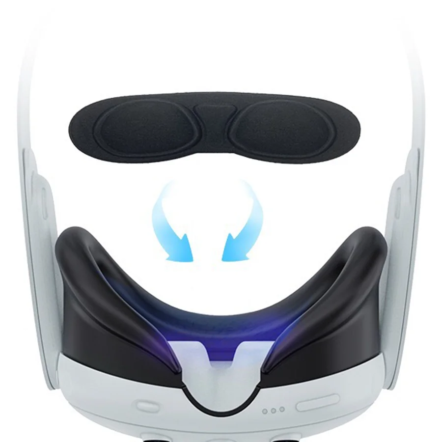 For Meta Quest3 VR Glasses Protective Kit Crystal Case + Lens Cover + Tempered Glass Screen Protector + Joystick Cap