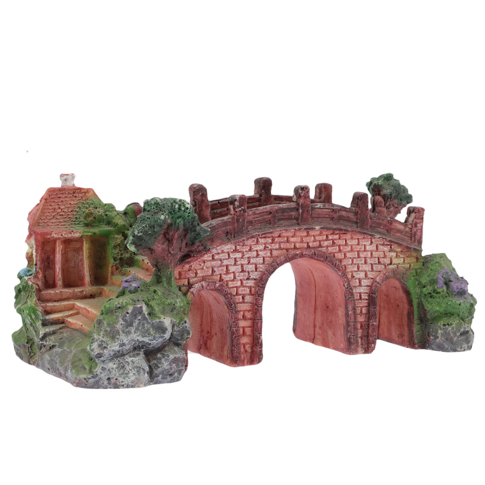 

Artificial Bridge Resin Ornament Realistic Fish Tank Landscaping Decoration Aquarium Fake Bridge Decor Decorative Aquarium Resin