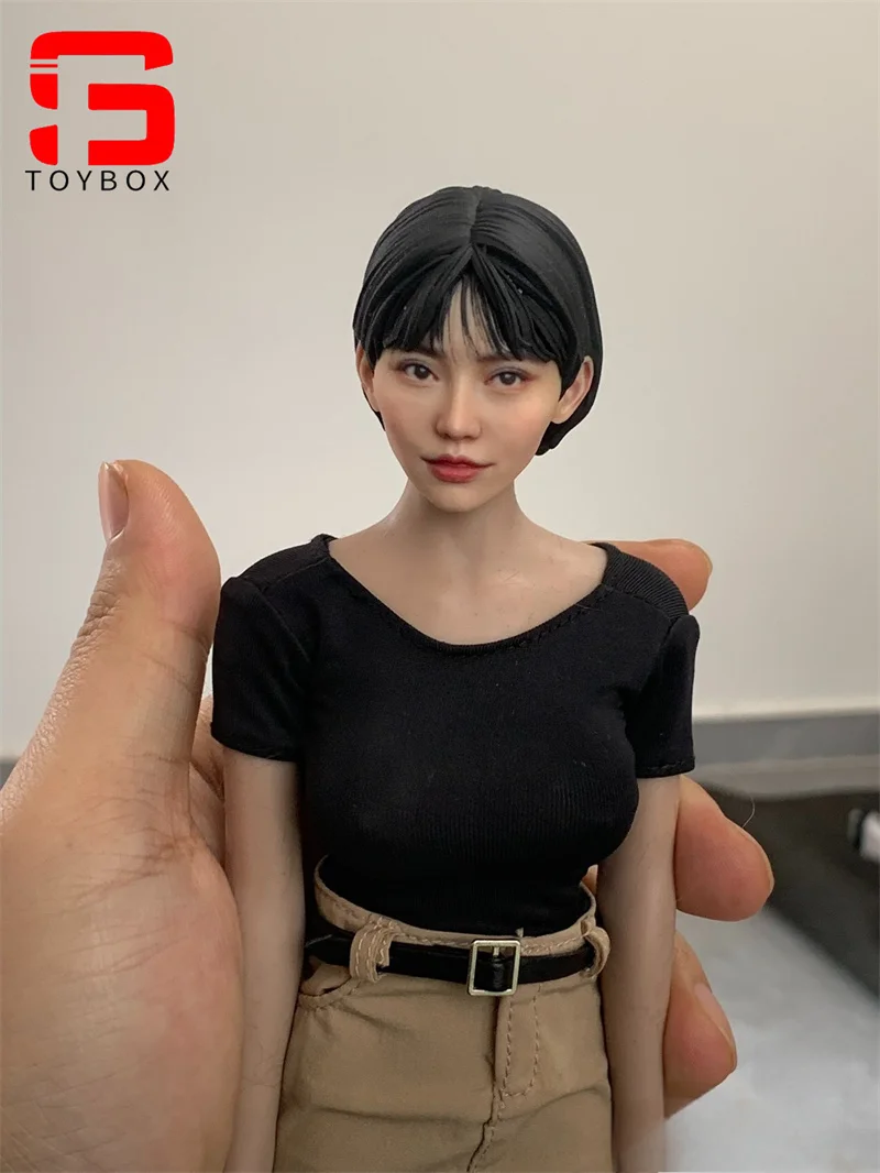 1/6 1/12 Schaal Beroemde Japanse Actresses Schoonheid Meisje Hoofd Carving Model Fit 12 ''6'' Vrouwelijke Soldaat Action Figure body