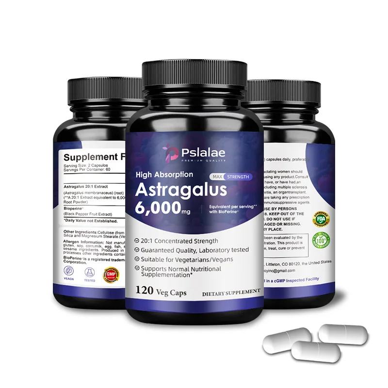 

Astragalus 6000 Mg - Immune System Support, Promotes Nervous System and Heart Health, and Enhances Nutrient Absorption