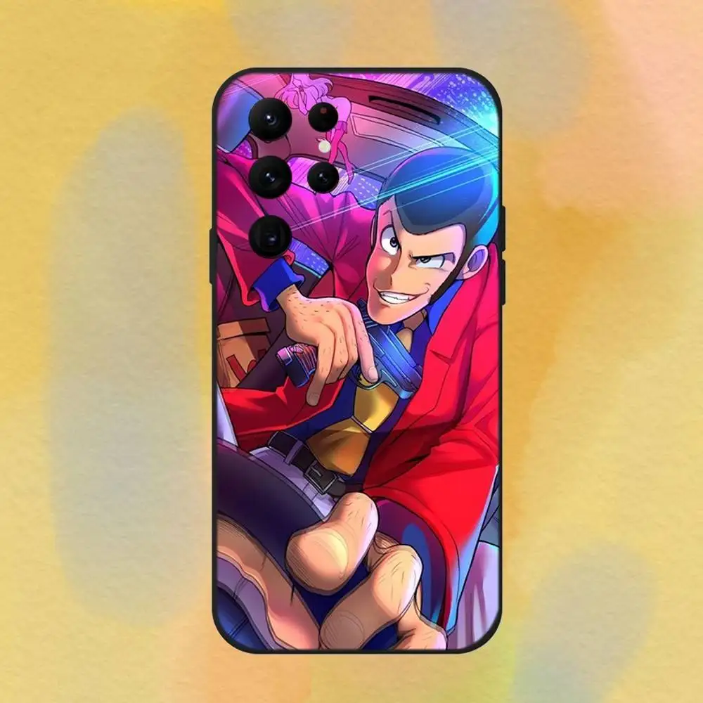 حافظة هاتف لوبين ذا ثالث أنمي لهاتف سامسونج S 25,24,23,22,30,21,10,9,Ultra,Plus,Lite,FE,4,5G حافظة ناعمة سوداء