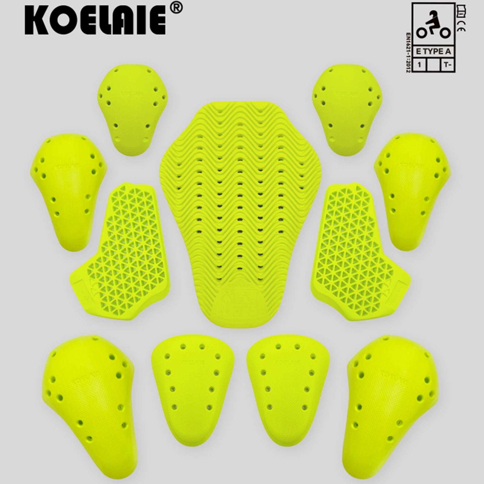 

CE1 Certified Motorcycle Jacket/Pants Insert Anti-Impact Protective Gear Breathable Back/Shoulder/Chest/Elbow/Hip/Knee Guard Pad