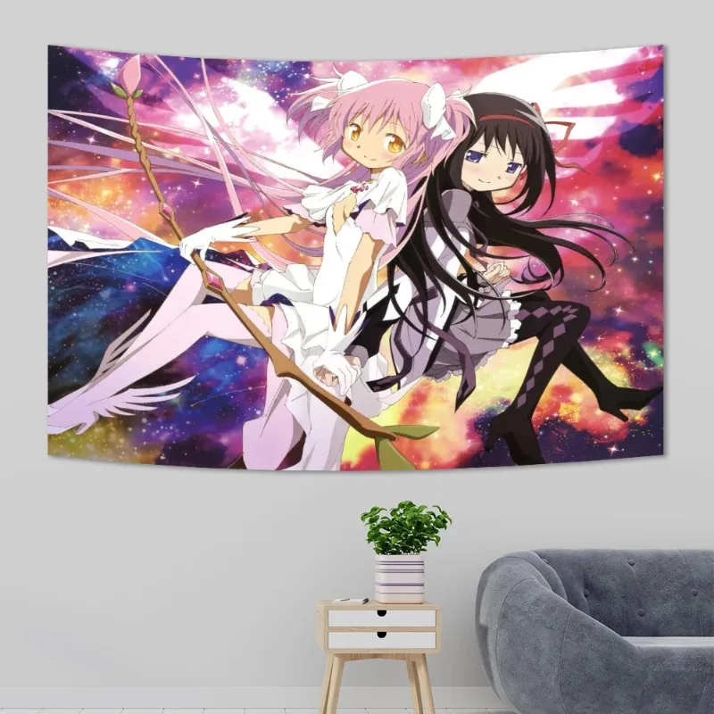 Puella Magi Madoka Magica Classic Movie Hippie Wall Hanging Tapestries for Living Room Home Dorm Decor Kawaii Room Decor