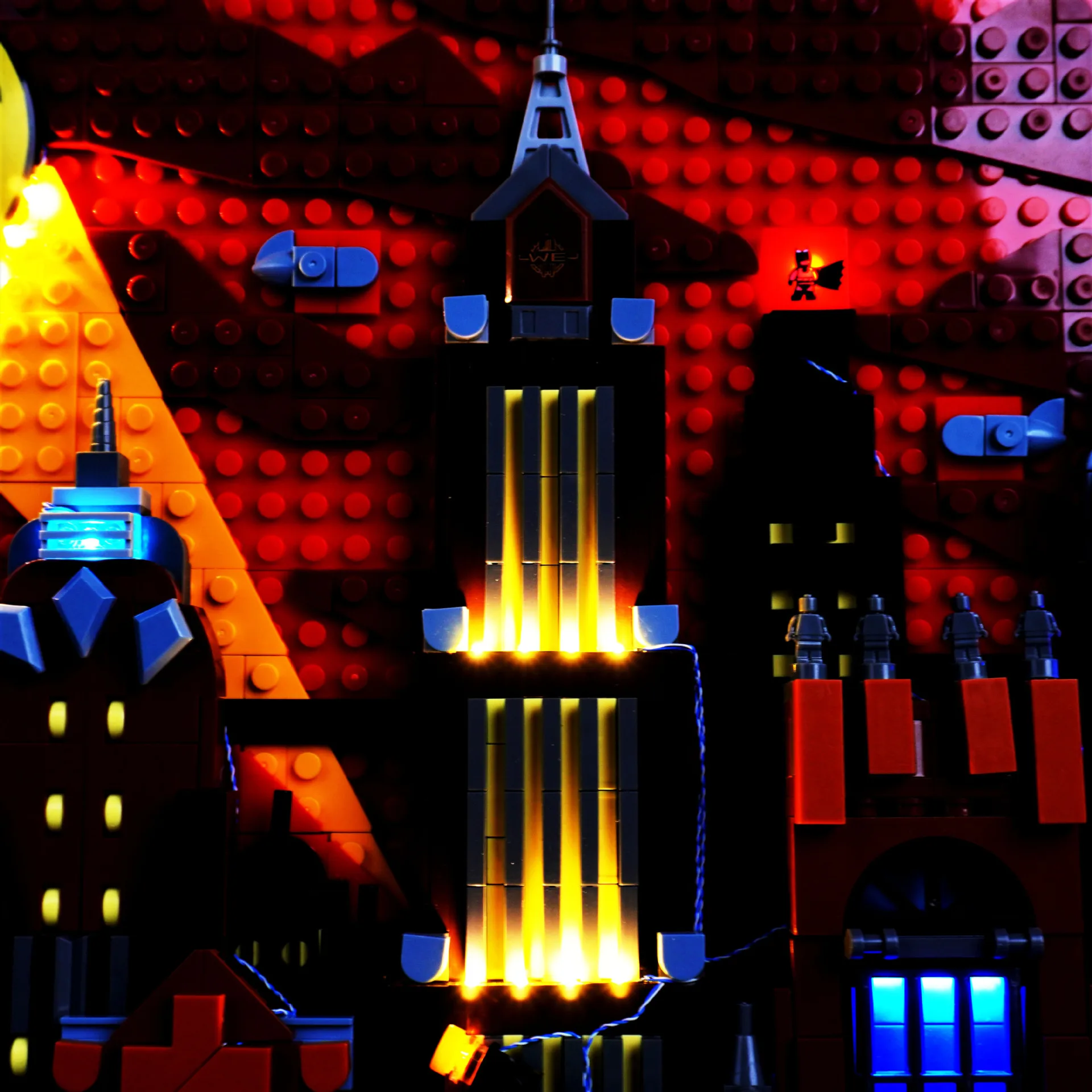LED Light Kit for 76271 Gotham City Skyline Building Blocks Model Remote Control Lighting Accessories Display Gift Set
