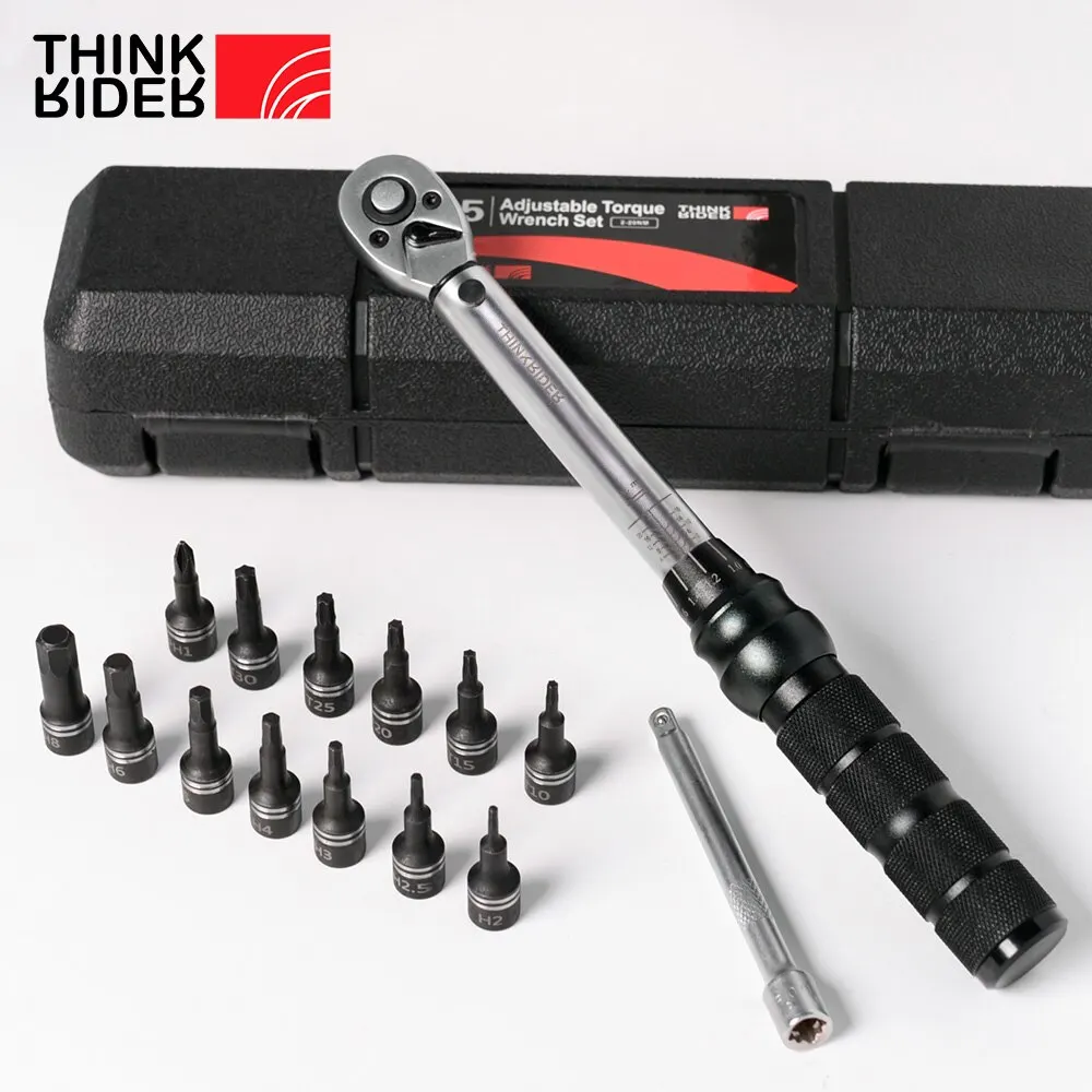 ThinkRider Professional NL-15 PRO Bicycle Bike Torque Wrench 2-20N·m Allen Key Tool Socket Spanner Set Kit 