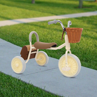 Multi Functional Retro Children'S Tricycle For Ages 2-6 Capacity 30kg With Pedals