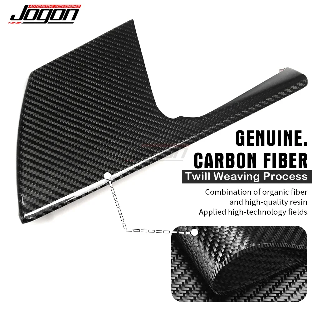 For Corvette C8 2020 2021 2022 2023 2024 Genuine Carbon Fiber Cosole Dash Side Cover Sticker Interior Car-styling