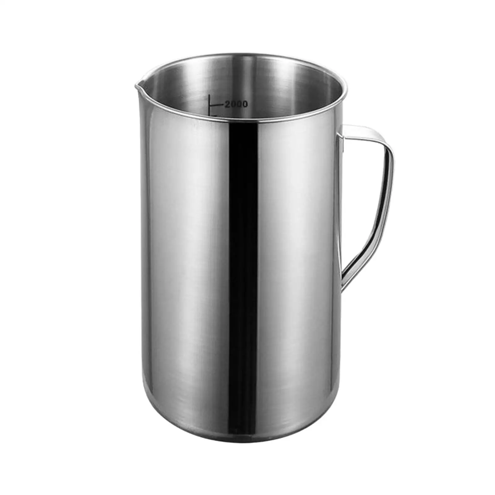 Steel Measuring Cup with Scale Pitcher 2000ml Stainless Steel Kitchen Tools Multifunctional Liquid Measuring Cup Pouring Cup