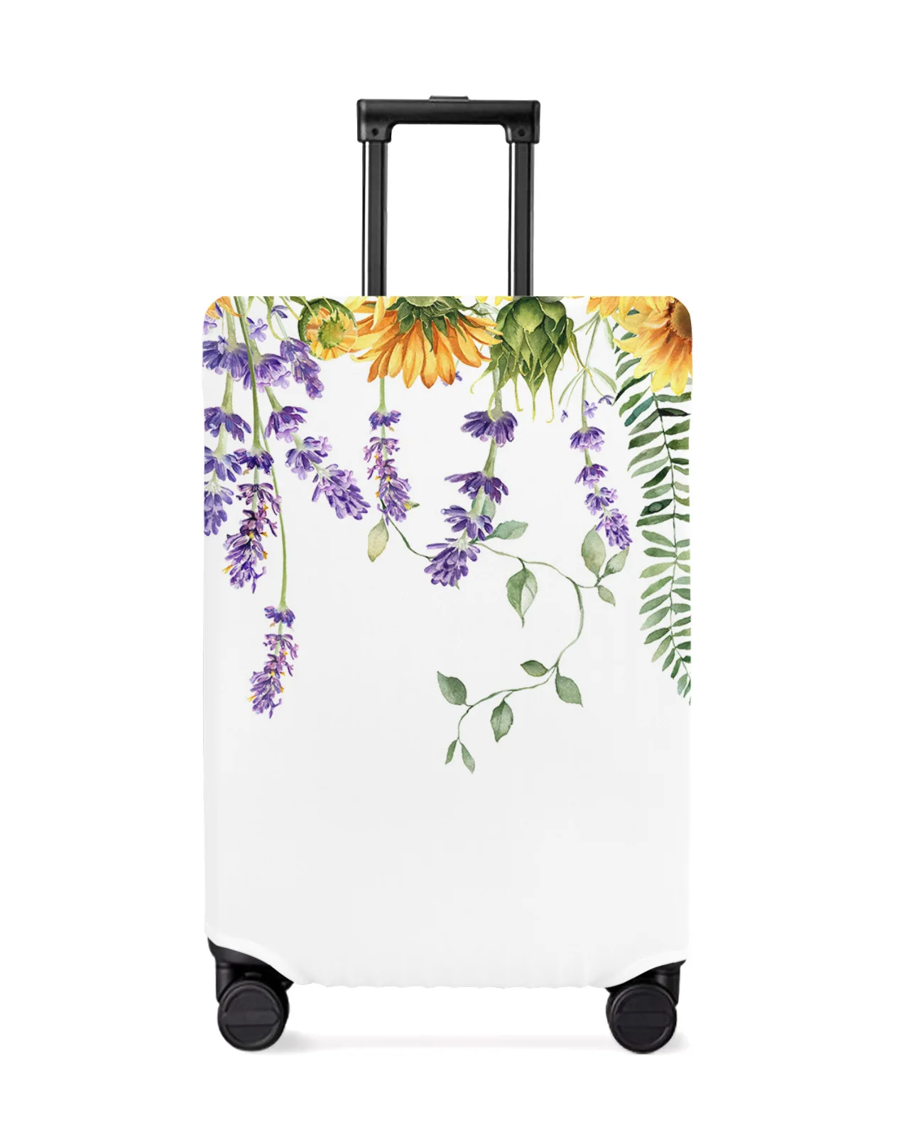 spring-eucalyptus-sunflower-lavender-luggage-cover-stretch-baggage-protector-dust-cover-for-18-32-inch-travel-suitcase-case