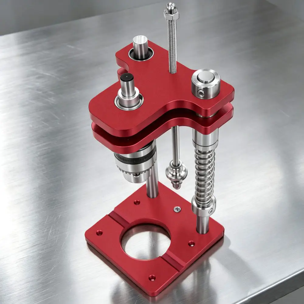 Compact Vertical Drilling Stand Hand Drill Locator Guide Woodworking Precision Accessory For Furniture Assembly
