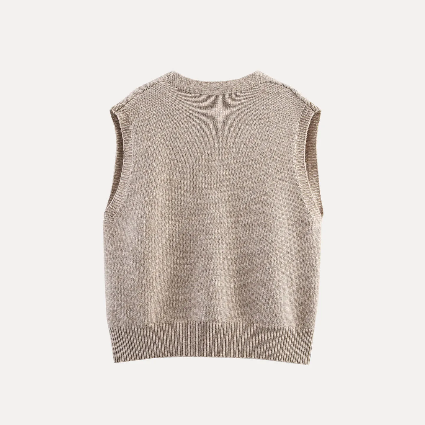 سترة نسائية عصرية بياقة على شكل V وسحاب أمامي، تصميم جديد لخريف هذا العام من Z، نمط عملي، مصنوعة من مواد أخرى 00% #4