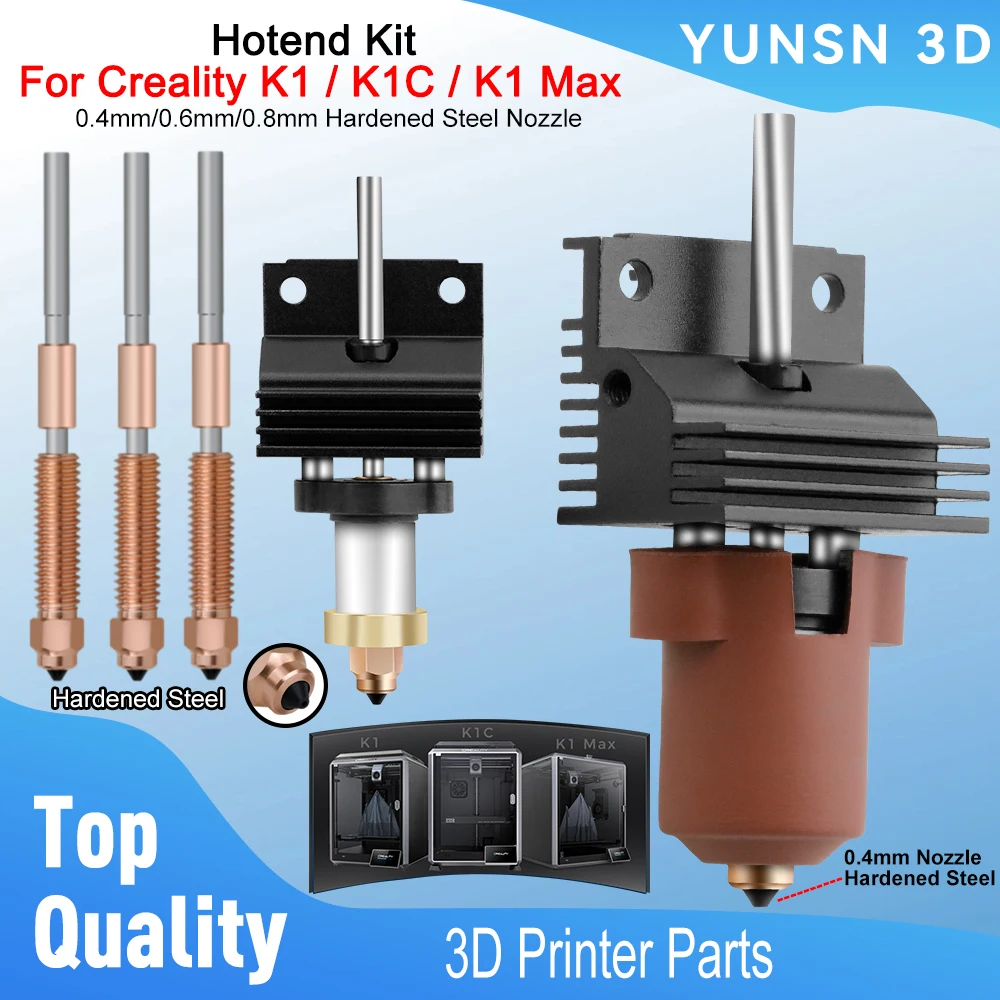 

Hotend Kit For Creality K1 K1C K1 Max Quick Swap Ceramic Heating Block High Flow Printing 3D Printer Replacement Part For K1 K1C