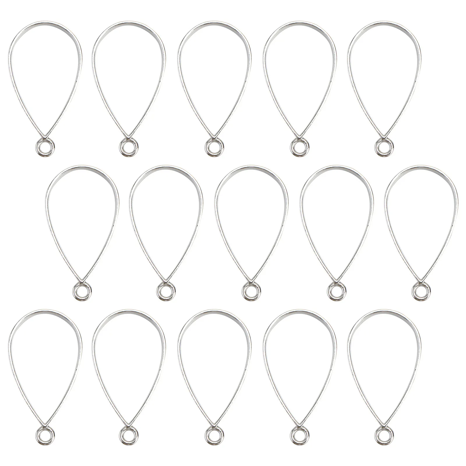 

50Pcs Jewelry Pendants DIY Frame Set Creative Metal Adornments for Necklace Bracelet Earrings Handmade Craft Materials Hanging
